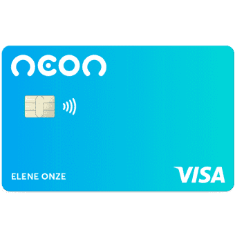 Cartão de crédito de neon