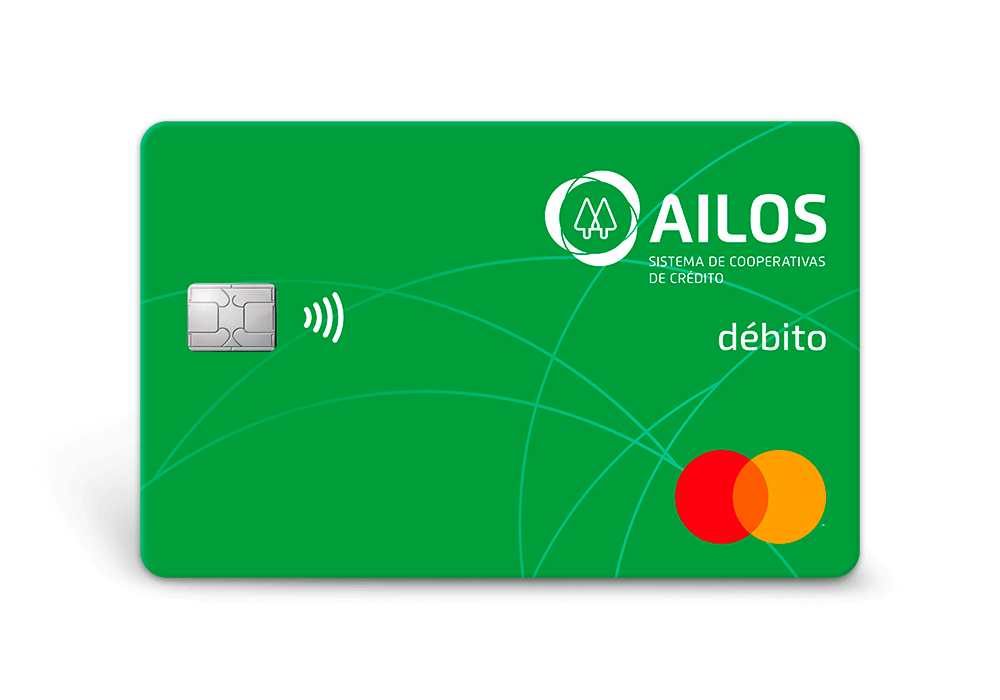 O cartão débito mastercard Ailos da conta