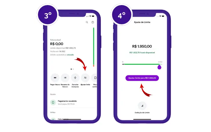 Novo recurso do Nubank permite aumentar o limite sem falar com atendente 22 Como ajustar o limite do cartao Nubank 2
