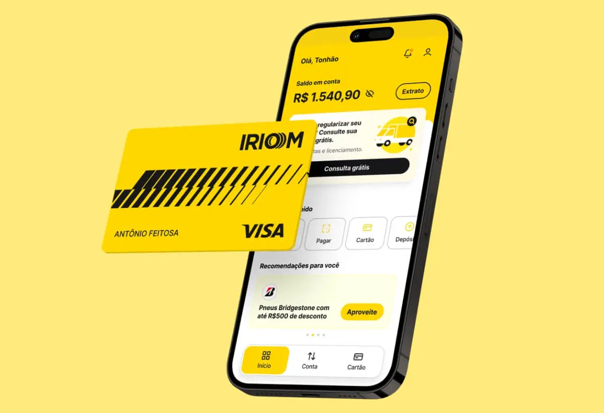 Iriom: A Revolução Financeira nas Estradas com Conta Digital e Cartão Visa 21 Iriom
